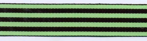 <font color="red">IN STOCK</font><br>7/8" Poly Bold Stripes-Black/Acid Green